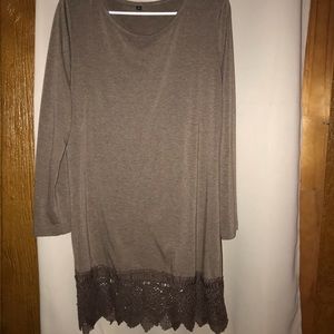 Brown Dress with Lace
